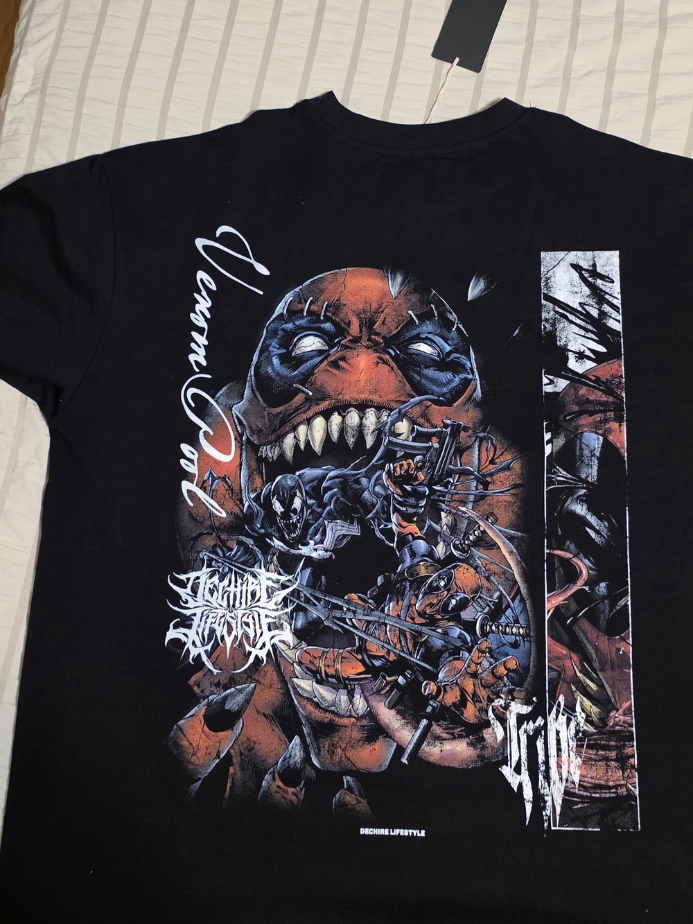 dechire Lifestyle Men's Graphic Venom Pool T-Shirt Black Oversize XL NWT